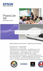 Epson V11H285420 - PowerLite W6 WXGA LCD Projector Spezifikationen