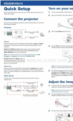 Epson VS350W Schnelles Einrichten