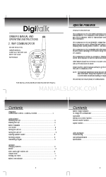 Digitalk 2 - WAY COMMUNICATOR Owner's Manual And Operating Instructions