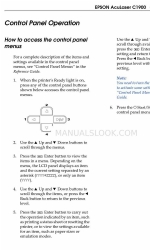 Epson AcuLasaer C1900 Quick Reference Manual