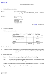 Epson CX5200 - Stylus Color Inkjet Product Information Sheet