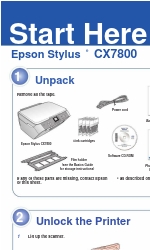 Epson CX7800 - Stylus Color Inkjet Manual Start Here