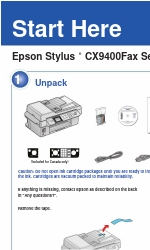 Epson CX9400Fax - Stylus Color Inkjet 여기에서 시작하기 매뉴얼