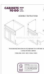 CABINETS TO GO Findley & Myers VSB24 Manuel d'instructions de montage