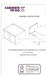 CABINETS TO GO Findley & Myers WC361824 Assembly Instructions Manual