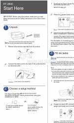 Epson ET-2840 Series Hier beginnen