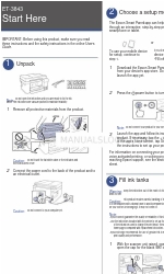 Epson ET-3843 クイック・スタート・マニュアル