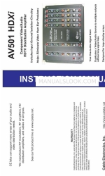 Cable Electronics AV501HDXi Instruction Manual