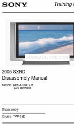 Sony 2005 SXRD KDS-R60XBR1 Manuel de démontage