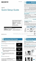 Sony BRAVIA Quick Setup Manual