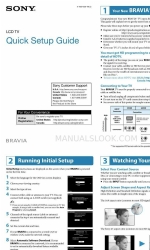 Sony BRAVIA Quick Setup Manual