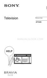 Sony BRAVIA 55A8F Reference Manual