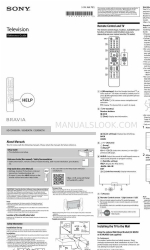 Sony BRAVIA 65X9007H Handbuch