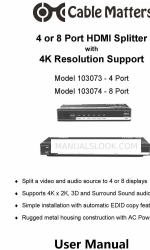 cable matters 103073 Podręcznik użytkownika