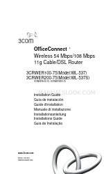 3Com 3CRWER100-75 - OfficeConnect Wireless 54 Mbps 11g Cable/DSL Router Manuale di installazione