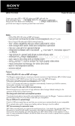 Sony bloggie MHS-FS1K Specifications