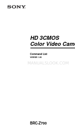 Sony BRC-Z700 - CCTV Camera Command List