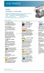 Sony CCD-TRV318 Specification Sheet