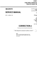 Sony CCD-TRV87P Service Manual