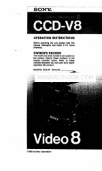 Sony CCD-V8 Instrukcja obsługi