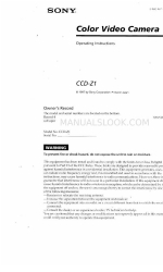 Sony CCD-Z1 Manuale di istruzioni per l'uso