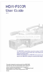 Sony CineAlta HDCAM HDW-F900R Kullanıcı Kılavuzu