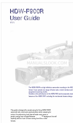 Sony CineAlta HDCAM HDW-F900R Manuel de l'utilisateur