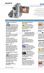 Sony DCR-PC109 - Digital Handycam Camcorder Brochure