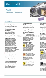 Sony DCR-TRV18 - Digital Handycam Camcorder Brochure