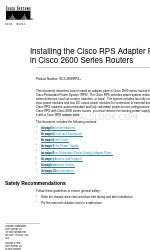 Cisco 2600 Series 설치 매뉴얼