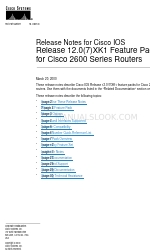 Cisco 2600 Series Sürüm Notları