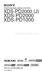 Sony XDS-PD2000 (J) インストレーション・マニュアル