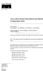 Cisco 3600 Series Uwaga dotycząca konfiguracji