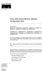 Cisco 3600 Series Note de configuration