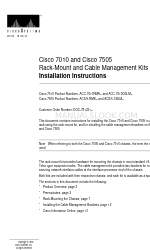 Cisco 7505 Manual de instrucciones de instalación