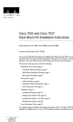 Cisco 7507 Instrukcja instalacji