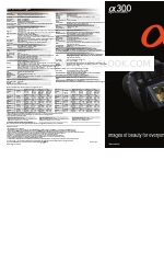 Sony alpha 300 Specifications