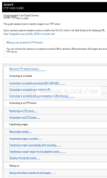 Sony Alpha ILME-FX3 Ftp Help Manual