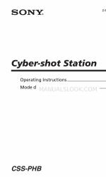 Sony CSS-PHB - Cybershot Station For DSCP200 Digital Cameras Operating Instructions Manual