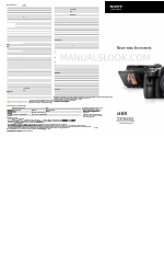 Sony SLT-A65VM Folleto y especificaciones