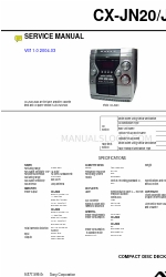 Sony Aiwa CX-JN20 Service Manual