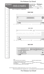 Sony AVD-C700ES - 5 Dvd Changer/receiver Dimensions