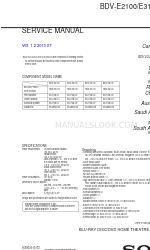 Sony BDV-E3100 Manual de serviço