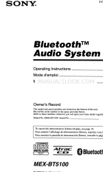 Sony BluetoothH MEX-BT5100 Manual de Instruções