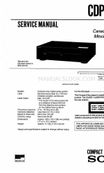 Sony CDP-C221 Manuel d'entretien