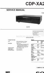 Sony CDP-XA20ES Service-Handbuch