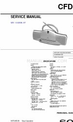 Sony CFD-E10 Marketing 서비스 매뉴얼