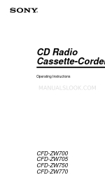 Sony CFD-ZW770 - Cd Radio Cassette-corder Manual de instrucciones