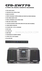 Sony CFD-ZW770 - Cd Radio Cassette-corder Especificaciones