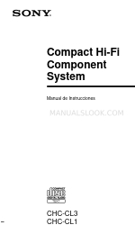 Sony CHC-CL1 - Compact Hi Fi Component System (Spanish) Manual Del Instrucción